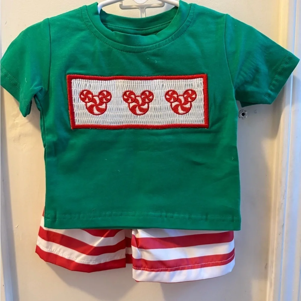New Smocked Candy Cane Outfit